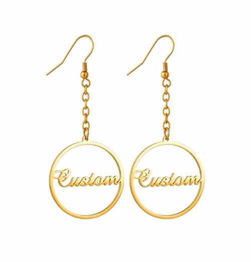 custom name plate earrings wholesale vendor personalized word jewelry websites